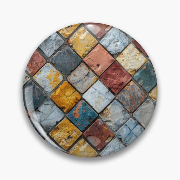 Item preview, Colorful Diamond-Shaped Tile Wall designed and sold by NTGUILTY.