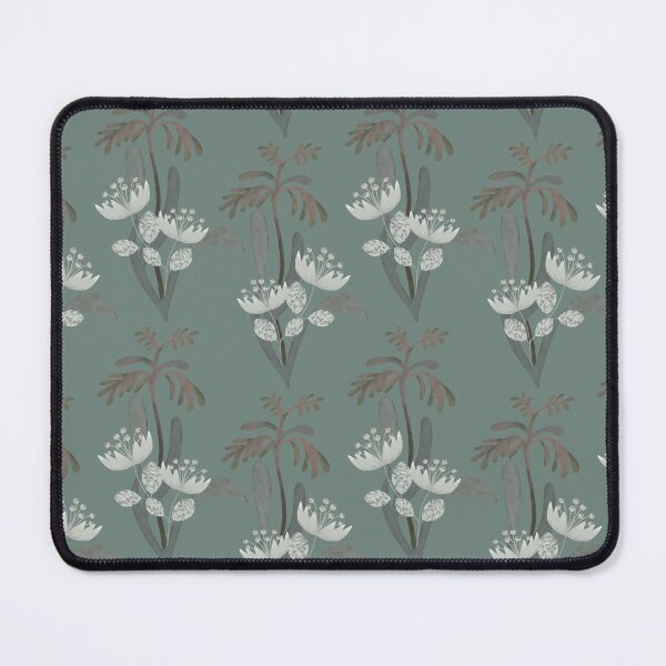 Item preview, Bold Organic leaves on grey green designed and sold by phatlizzardart.