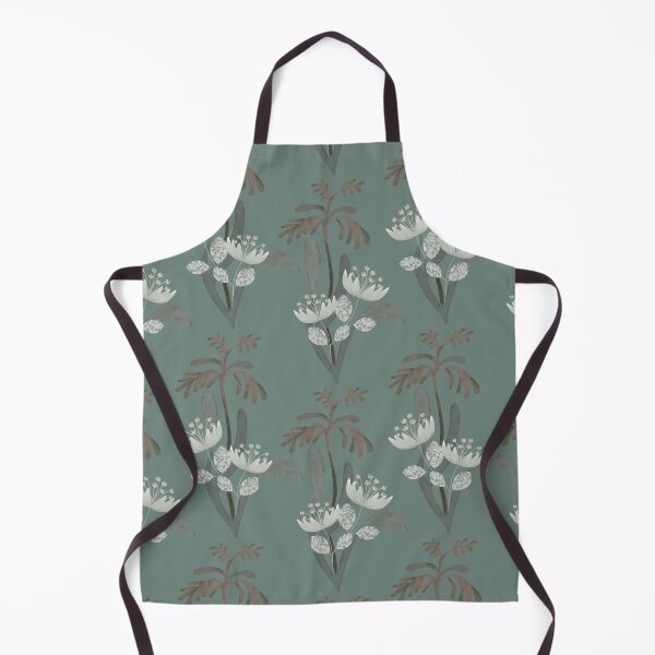 Item preview, Bold Organic leaves on grey green designed and sold by phatlizzardart.