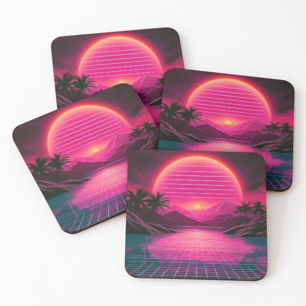 Item preview, Neon grid horizon designed and sold by MidArtForge.
