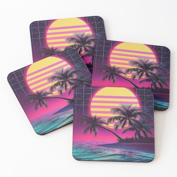 Item preview, Neon grid horizon designed and sold by MidArtForge.