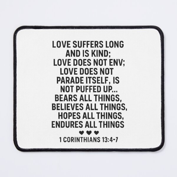 Item preview, 1 CORINTHIANS 13:4-7 designed and sold by TheWonkyEaselCo.