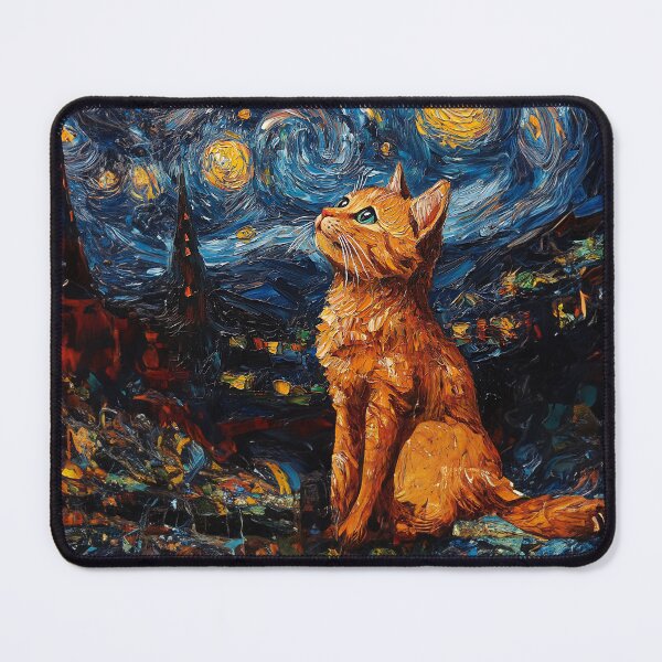 Item preview, Cat in Starry Night 07 designed and sold by Made-by-Gus.