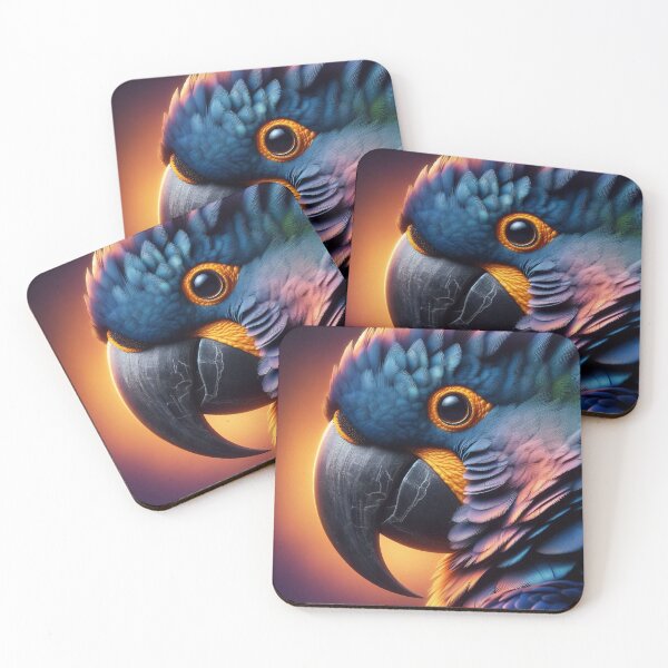 Item preview, Vibrant Gaze: Macro Portrait of a Colorful Parrot designed and sold by DinaMurad.