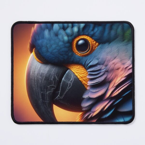 Item preview, Vibrant Gaze: Macro Portrait of a Colorful Parrot designed and sold by DinaMurad.