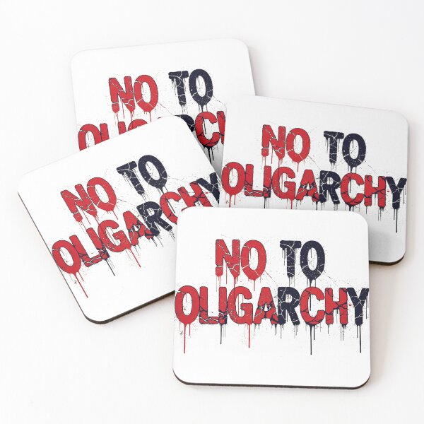 Item preview, No to Oligarchy – Political Statement Graphic Design designed and sold by Cloud-Riders.