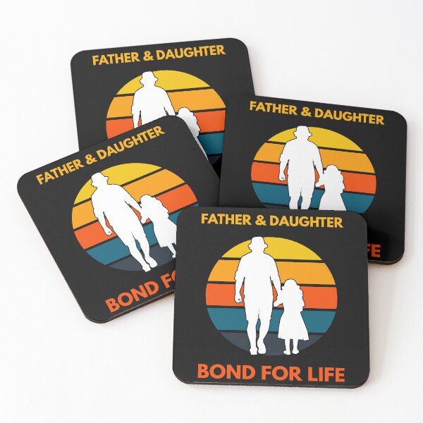 Item preview, Father Daughter Bond for Life Retro Sunset Silhouette designed and sold by TheSwagShack.