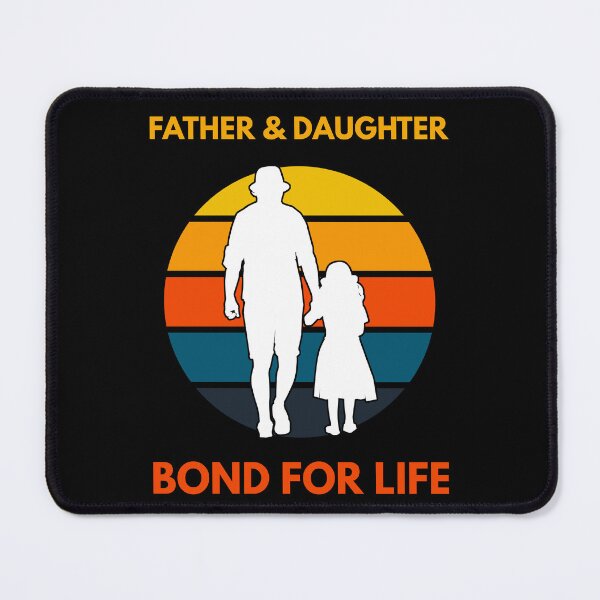 Item preview, Father Daughter Bond for Life Retro Sunset Silhouette designed and sold by TheSwagShack.