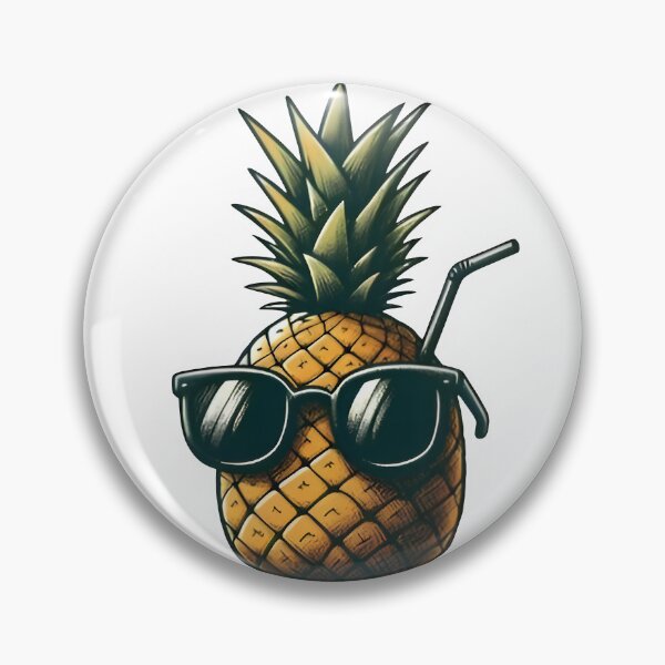 Item preview, sunny pineapple designed and sold by StickerManiaBE.