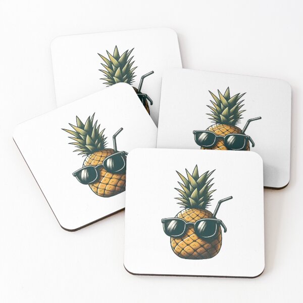 Item preview, sunny pineapple designed and sold by StickerManiaBE.