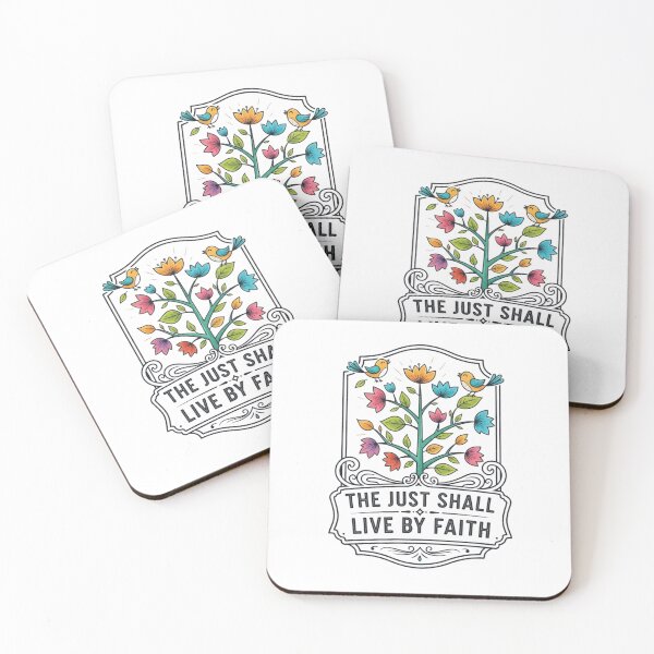 Item preview, The Just Shall Live By Faith, Floral Birds designed and sold by Faithloveshop.