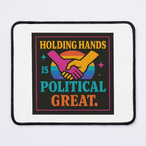 Item preview, Holding Hands Is Political Great – Pride Art designed and sold by Haus Of Sin.