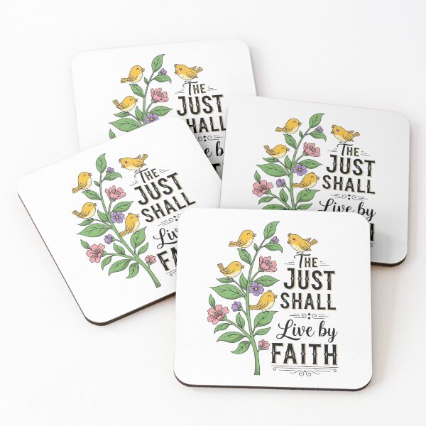 Item preview, The Just Shall Live By Faith, Floral Birds designed and sold by Faithloveshop.