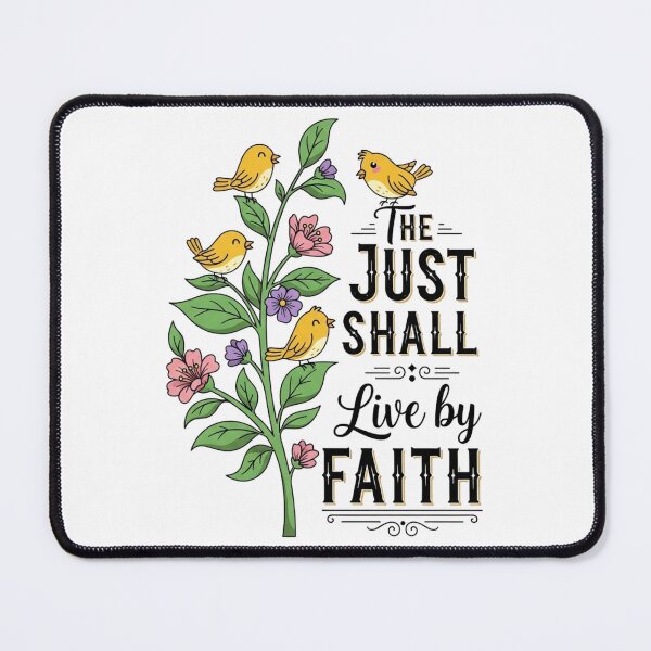 Item preview, The Just Shall Live By Faith, Floral Birds designed and sold by Faithloveshop.