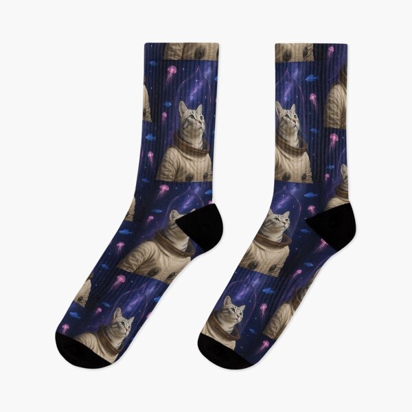 Item preview, Astronaut Cat in a Cosmic Jellyfish Dream designed and sold by CarmelCay.