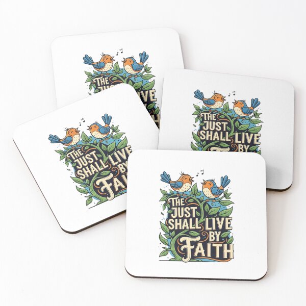 Item preview, The Just Shall Live By Faith, Floral Birds designed and sold by Faithloveshop.