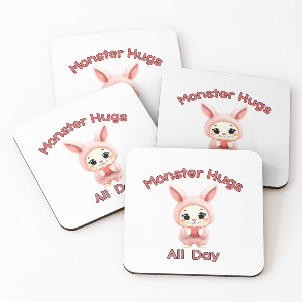 Item preview, Monster Hugs All Day, Cute monster, Labubu style designed and sold by CanvasbyCaro.