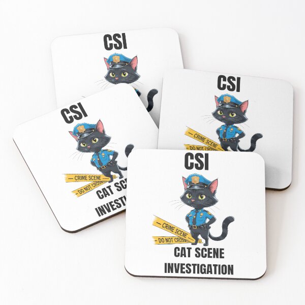 Item preview, CSI: Cat Scene Investigation – Funny Black Cat Detective Design designed and sold by TheAlibishop.