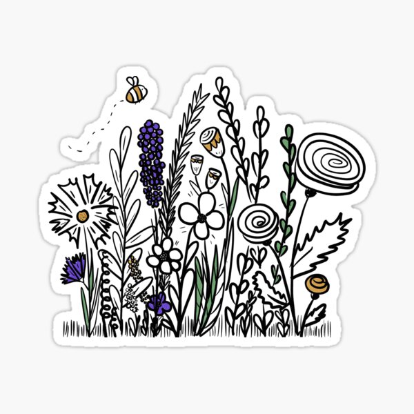 Item preview, Dreamy Colorful Wildflower Garden designed and sold by AlmostArcticDesigns.