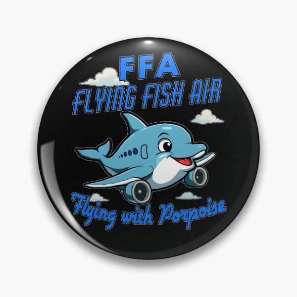 Item preview, Flying Fish Air Dolphin Plane Pun designed and sold by SHHCreations.