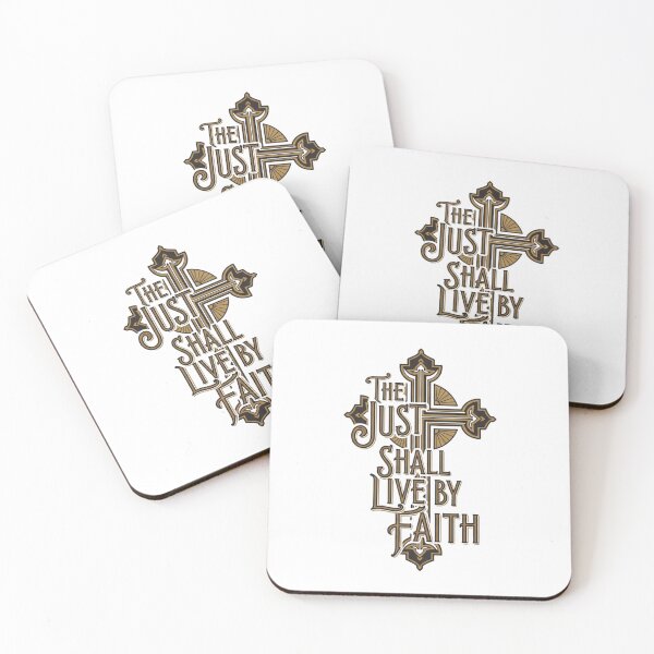 Item preview, The Just Shall Live By Faith Cross designed and sold by Faithloveshop.