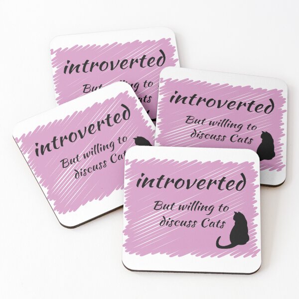 Item preview, Introverted, but willing to talk about cats designed and sold by LiskoDesign.