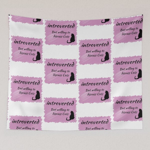 Item preview, Introverted, but willing to talk about cats designed and sold by LiskoDesign.