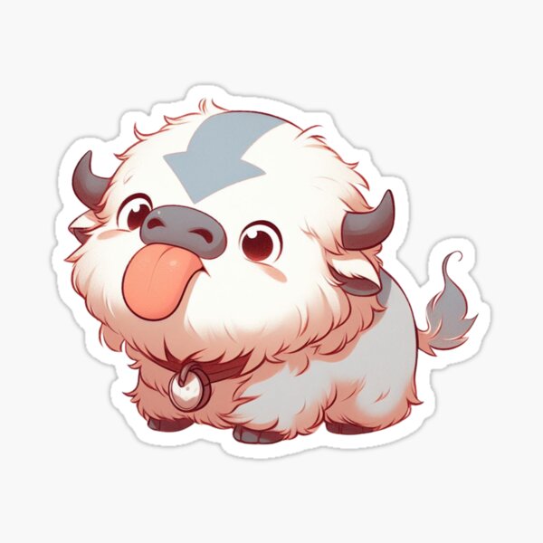 Item preview, Cute Sky Bison Appa Sticking Out His Tongue designed and sold by YuWaNaStudio.