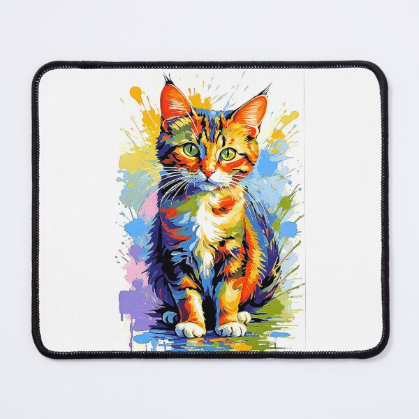 Item preview, Cat In Multicolor Digital Painting! designed and sold by Giulivo Store Graphic.