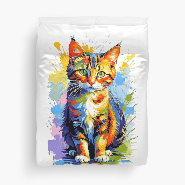Item preview, Cat In Multicolor Digital Painting! designed and sold by Giulivo Store Graphic.