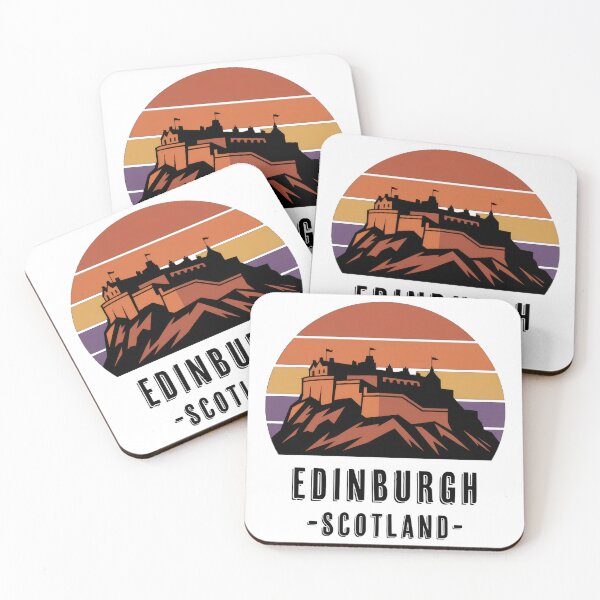 Item preview, Minimalist Design – Edinburgh Castle Retro Sunset | Scotland Souvenir Design designed and sold by pod24.