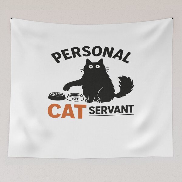 Item preview, Personal Cat Servant Funny Cat Owner designed and sold by JudeSchimmel.
