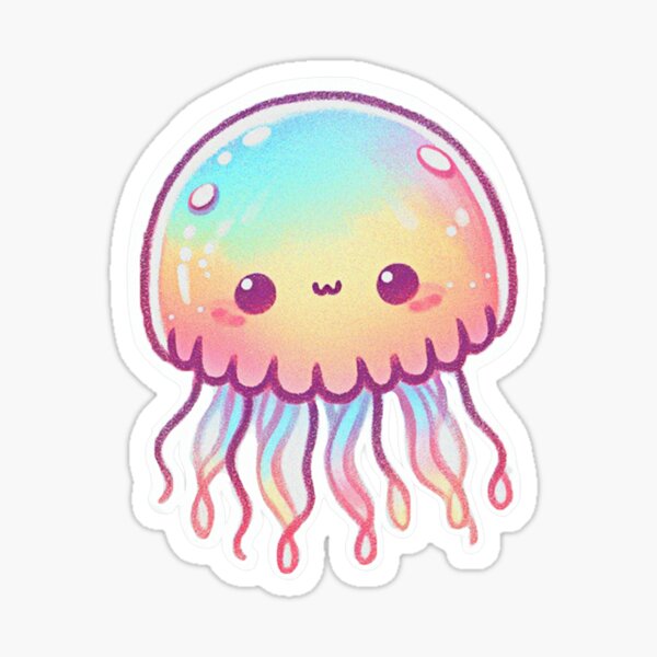 Item preview, Cute Iridescent Jellyfish - Kawaii Chibi  designed and sold by Ulfeid3.