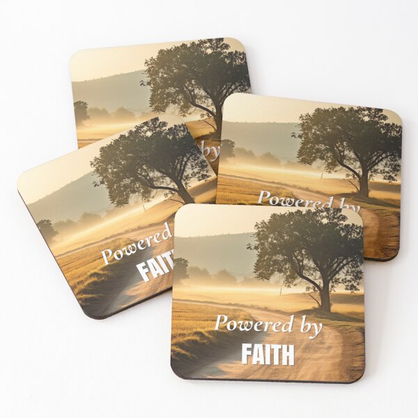Item preview, Powered by Faith – Minimalist Christian T-Shirt Design designed and sold by DivineWordsArt.