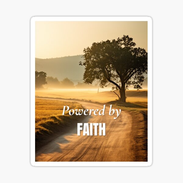 Item preview, Powered by Faith – Minimalist Christian T-Shirt Design designed and sold by DivineWordsArt.