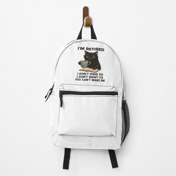 Item preview, I'm Retired Funny Black Cat Coffee Design designed and sold by JudeSchimmel.
