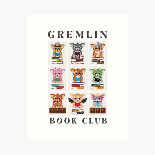 Item preview, Gremlin Book Club Collage designed and sold by ChollaGirl.