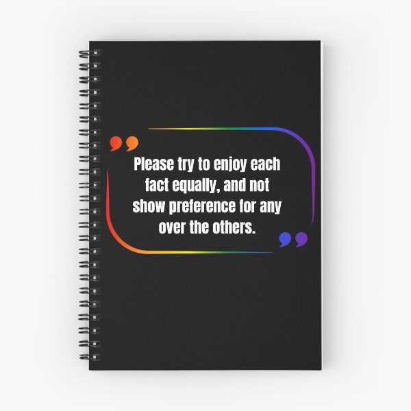 Item preview, Severance, Please try to enjoy each fact equally, and not show preference for any over the others, Classic pride flag graphic, text quote severance tv, funny quote, severance lumon, pride, designed and sold by PrideBeProud.
