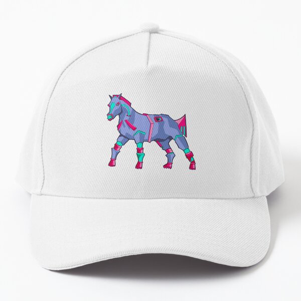 Item preview, Neon Cyberpunk Horse – Futuristic Mech Design in Blue, Pink & Green designed and sold by Marcus Douglas Design .