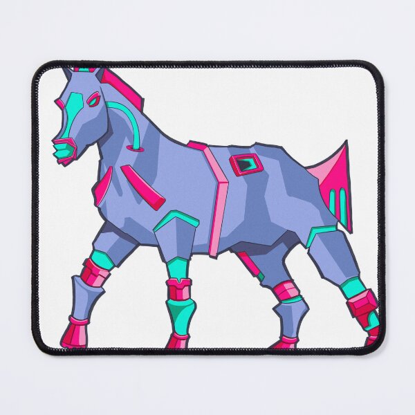 Item preview, Neon Cyberpunk Horse – Futuristic Mech Design in Blue, Pink & Green designed and sold by Marcus.c.douglas.