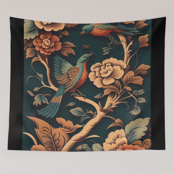 Item preview, Chinoiserie Garden: Vintage Birds and Blooms designed and sold by ShadowAndSlate.