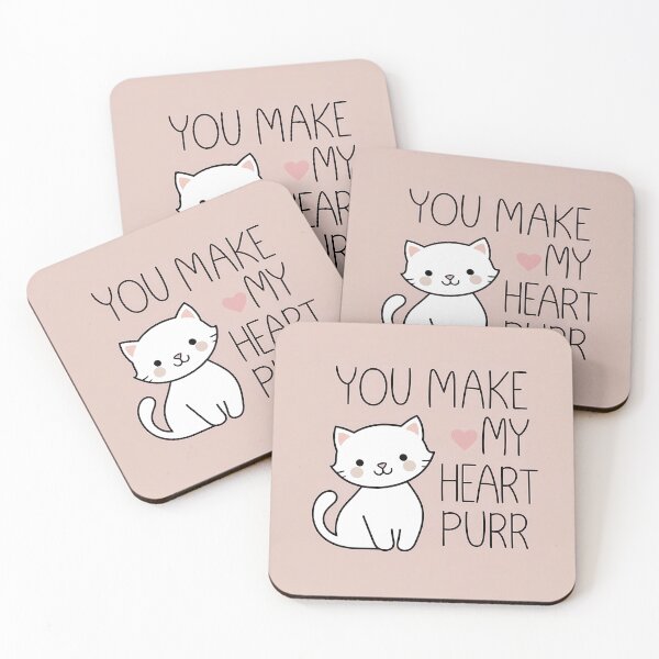 Item preview, "You make my heart purr" Cat love at first sight designed and sold by PixelForge.com.de.