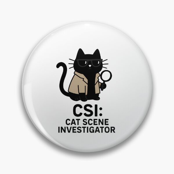 Item preview, CSI: Cat Scene Investigator – Funny Black Cat Detective Design designed and sold by TheAlibishop.