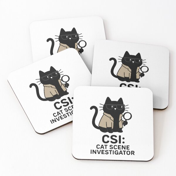 Item preview, CSI: Cat Scene Investigator – Funny Black Cat Detective Design designed and sold by TheAlibishop.