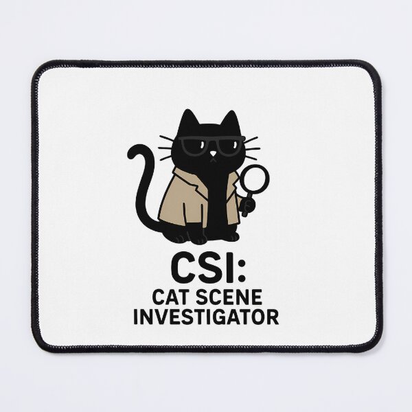 Item preview, CSI: Cat Scene Investigator – Funny Black Cat Detective Design designed and sold by TheAlibishop.