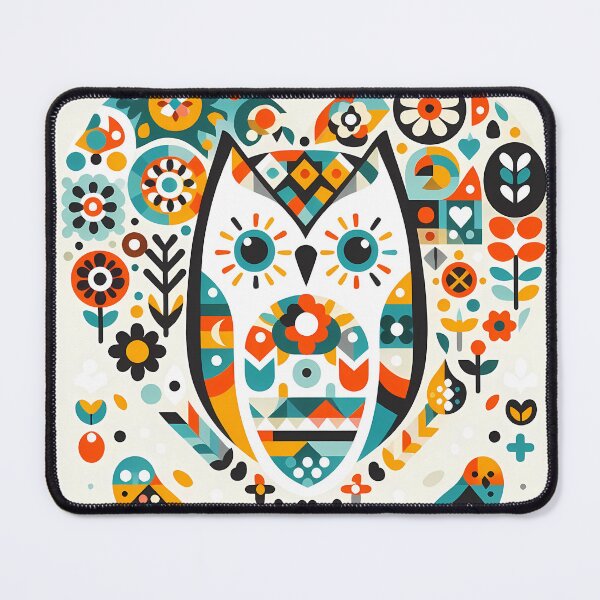 Item preview, Wise Owl Heart - Scandinavian Folk Art by heidiannemorris © designed and sold by FOLK ART FUSION by heidiannemorris.
