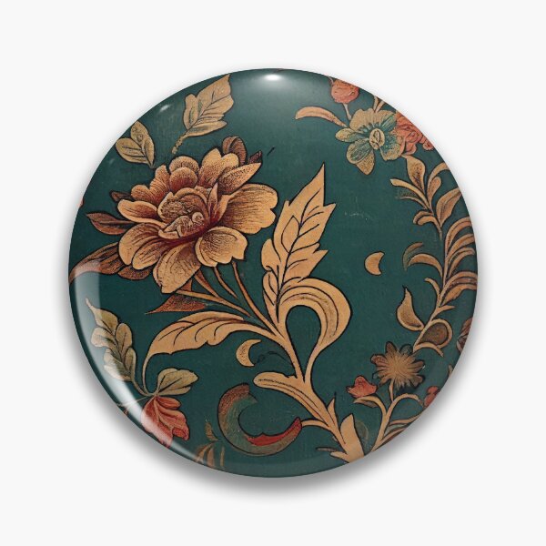 Item preview, Dark Emerald Garden: Golden Botanical Tapestry designed and sold by ShadowAndSlate.