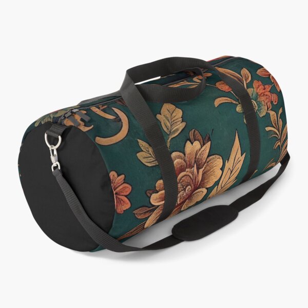 Item preview, Dark Emerald Garden: Golden Botanical Tapestry designed and sold by ShadowAndSlate.