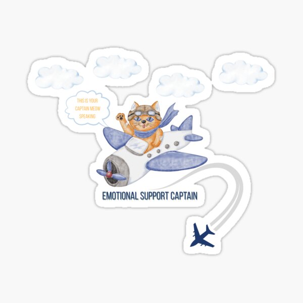 Item preview, Emotional Support Captain – Funny Cat Pilot Shirt designed and sold by 4EveryPPL.