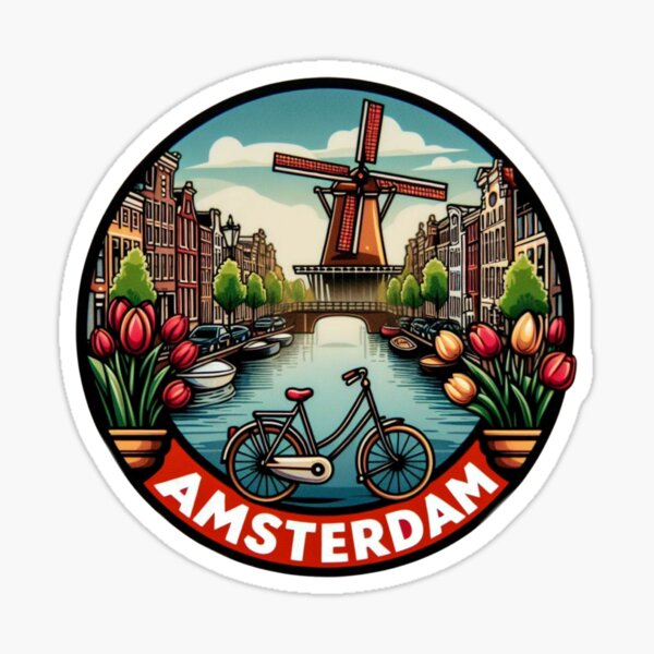 Vista previa del artículo con la obra «Amsterdam», diseñado y vendido por FineArtsPro.